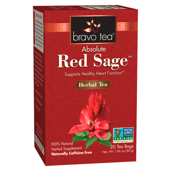 Box of 20 tea bags, 100% natural herbal supplement, naturally caffeine free, non-GMO project verified. Net weight 1.06 ounces, or 30 grams.