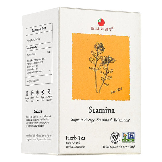 image of plant sprig, twenty teabags, net weight 34g