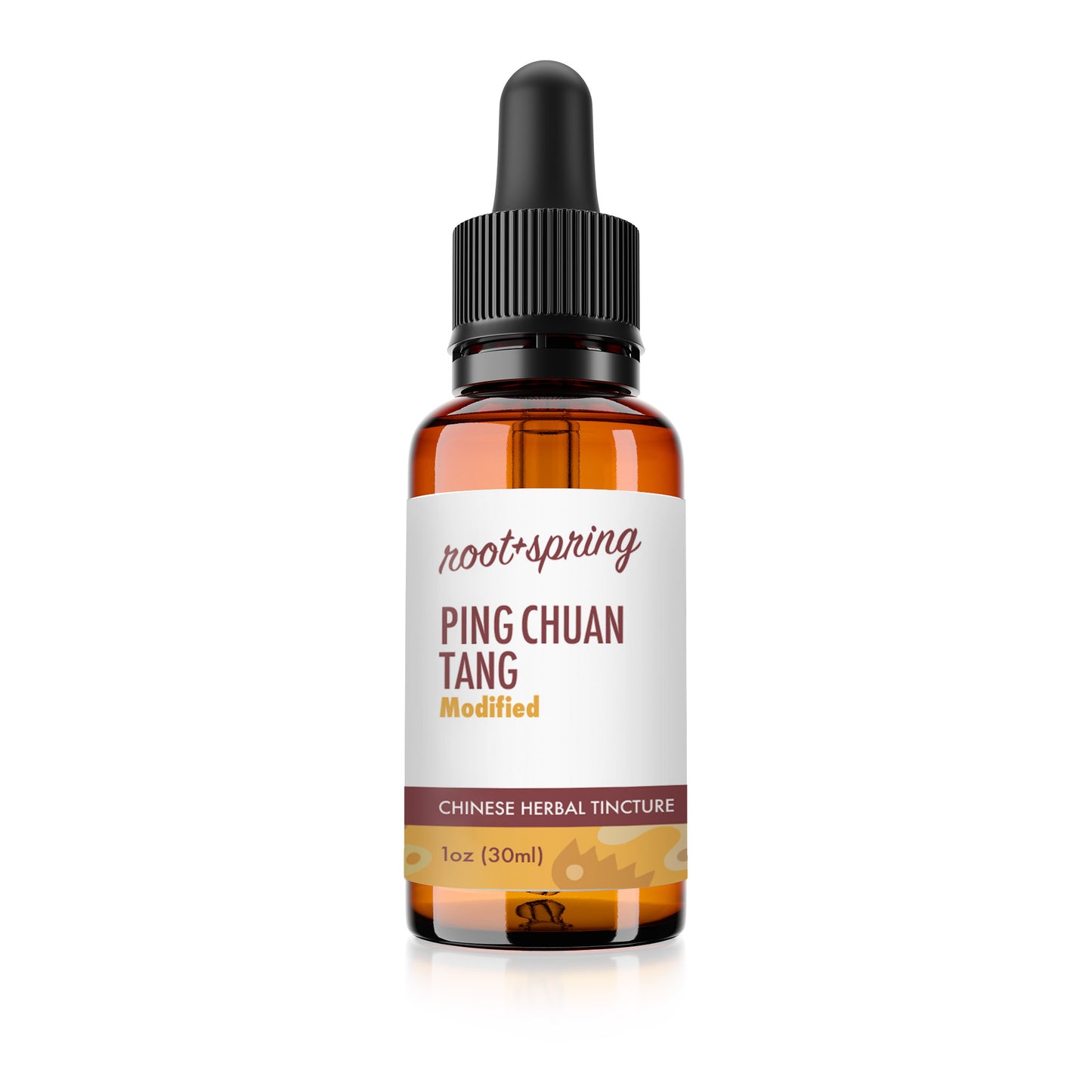 root and spring ping chuan modified liquid tincture bottle, one fluid ounce, thirty milliliters