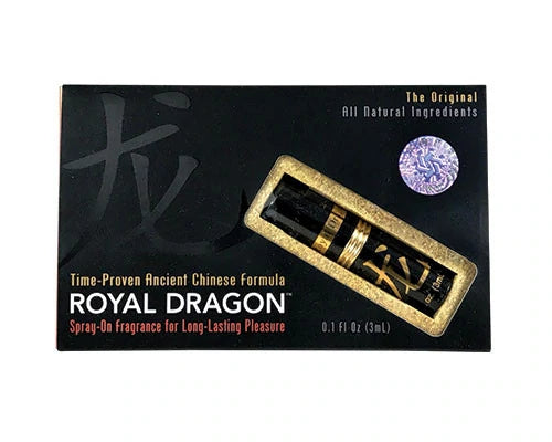 Packaged spray tube of 0.1 fluid ounce (3 milliliters) of time-proven ancient chinese formula for long-lasting pleasure, all natural ingredients.
