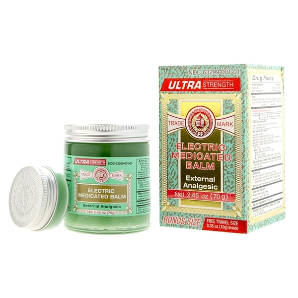 Jar containing 2.45 ounces, or 70 grams, of ultra strength balm.