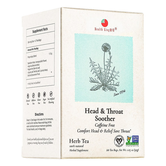 image of plant sprig, twenty teabags, net weight 30g