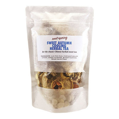 Root and spring's resealable pouch of the classic chinese herbal sweet tea.
