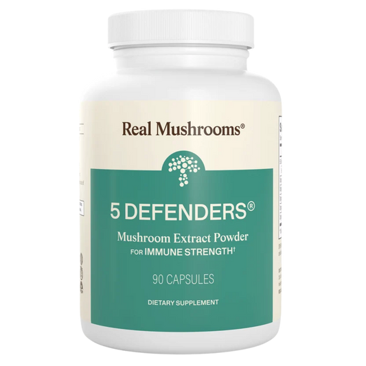 image of 5 Defenders Mushroom Extract Powder by Real Mushrooms