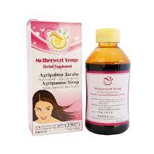 Package and bottle of motherwort syrup by Golden Child