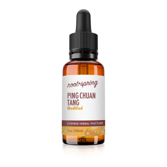 root and spring ping chuan modified liquid tincture bottle, one fluid ounce, thirty milliliters