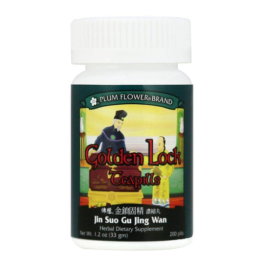 Bottle of 200 pills of herbal dietary supplement, net weight 1.2 ounces, or 33 grams. Text is written in english and chinese.
