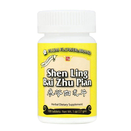 Bottle of 100 tablets of herbal dietary supplement, net weight 1 ounce, or 27 grams. English and chinese text.